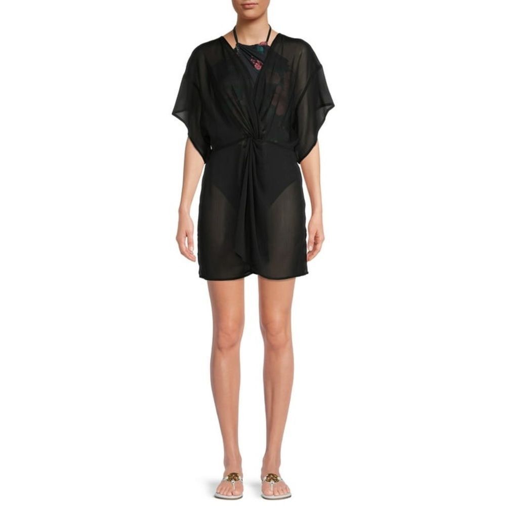 Time and Tru Women's and Women's Plus Twist Front Dress Cover Up